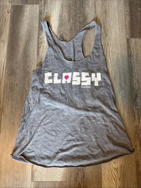 Classified Merch “Classy” Gray Racerback Tank- Size M